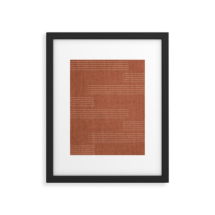 Minimal, Pattern, Boho Prints, Terracotta Framed Art Print Gallery Image 1