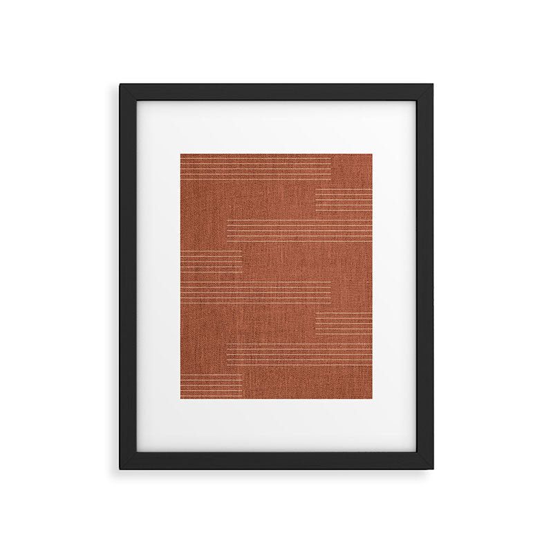Minimal, Pattern, Boho Prints, Terracotta Framed Art Print Gallery Image 4