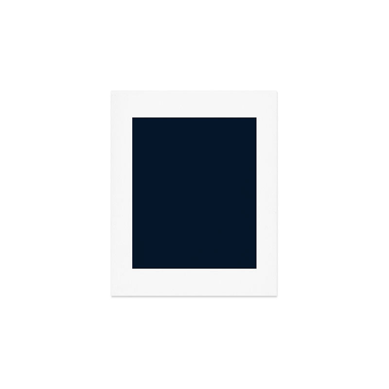 Minimal, Solid Color, Dark Navy Blue Art Print Gallery Image 1
