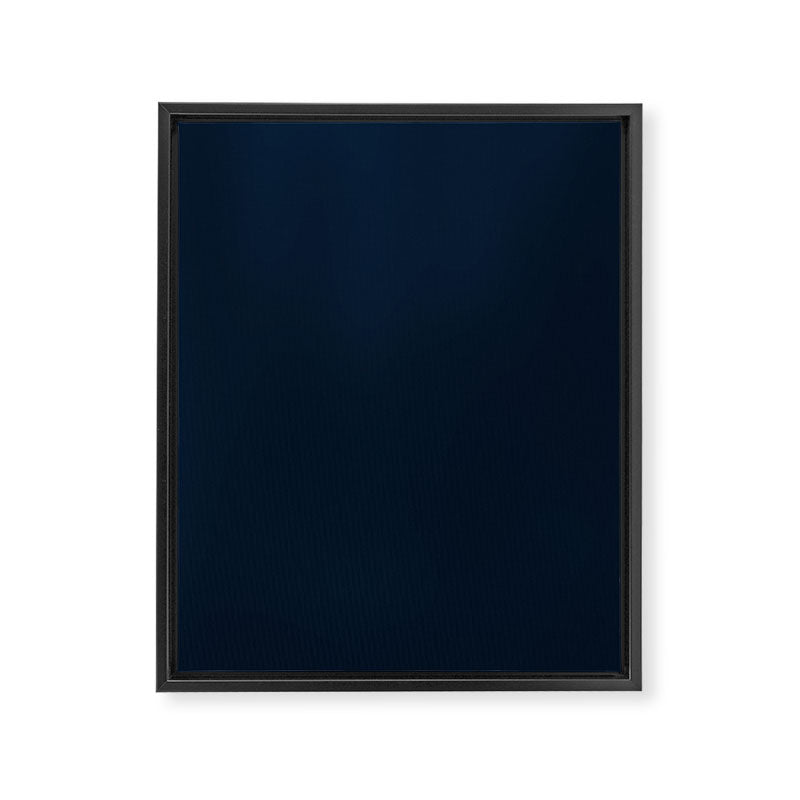Minimal, Solid Color, Dark Navy Blue Framed Canvas Print Gallery Image 8