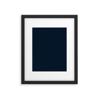 Minimal, Solid Color, Dark Navy Blue Framed Art Print Gallery Image 6