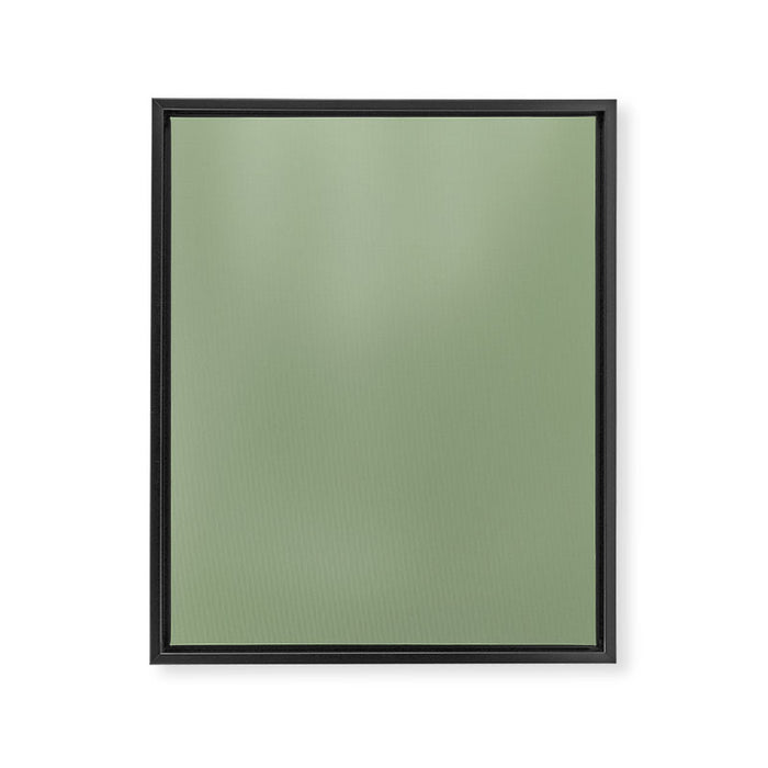 Minimal, Solid Color, Light Sage Green  Framed Canvas Print Gallery Image 1