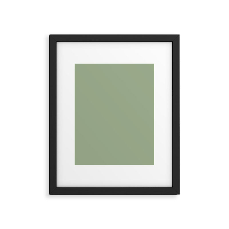 Minimal, Solid Color, Light Sage Green  Framed Art Print Gallery Image 6
