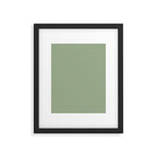 Minimal, Solid Color, Light Sage Green  Framed Art Print Gallery Image 6
