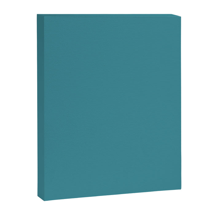 Minimal, Solid Color, Vivid Teal Canvas Print Gallery Image 1