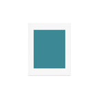 Minimal, Solid Color, Vivid Teal Art Print Gallery Image 1