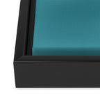 Minimal, Solid Color, Vivid Teal Framed Canvas Print Gallery Image 3