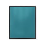 Minimal, Solid Color, Vivid Teal Framed Canvas Print Gallery Image 8