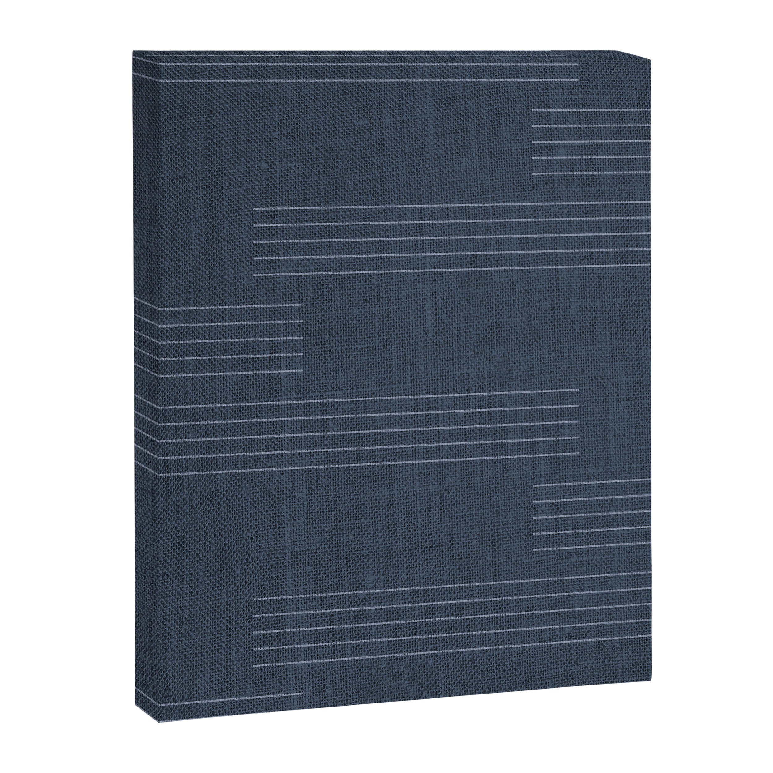 Minimal Striped Pattern, Navy Blue Canvas Print Gallery Image 8