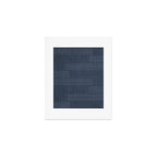 Minimal Striped Pattern, Navy Blue Art Print Gallery Image 1