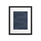 Minimal Striped Pattern, Navy Blue Framed Art Print Gallery Image 4