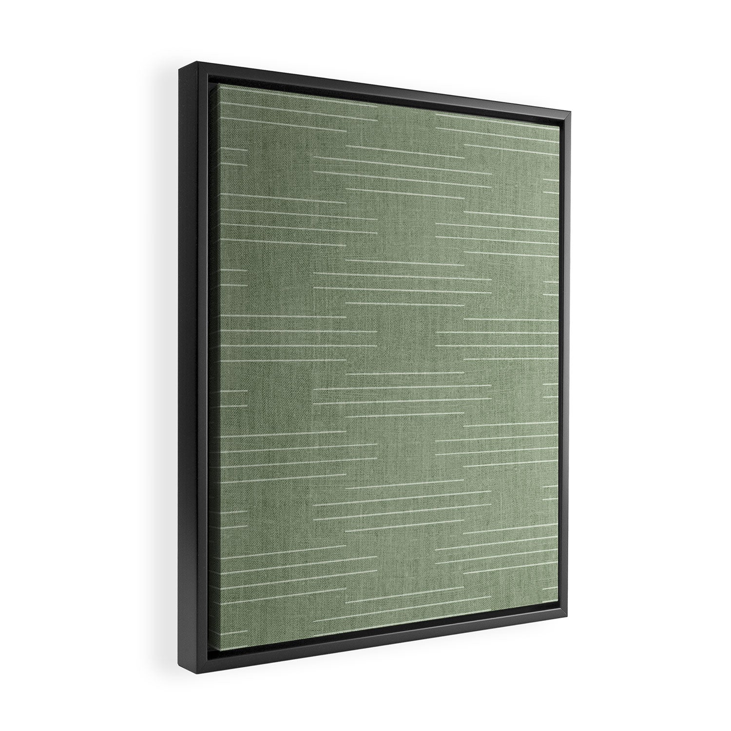 Minimalist, Boho, Line Art in Sage Green Framed Canvas Print Gallery Image 2