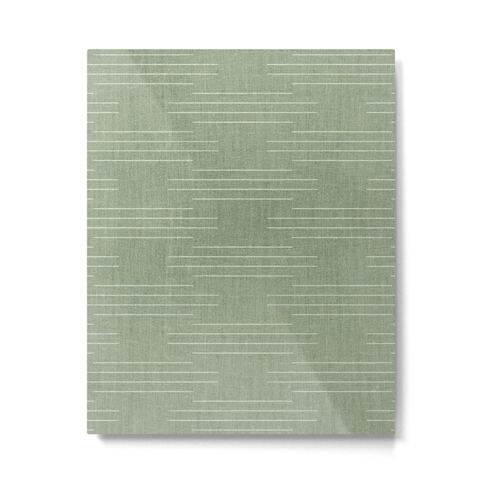 Minimalist, Boho, Line Art in Sage Green Metal Print Gallery Image 1