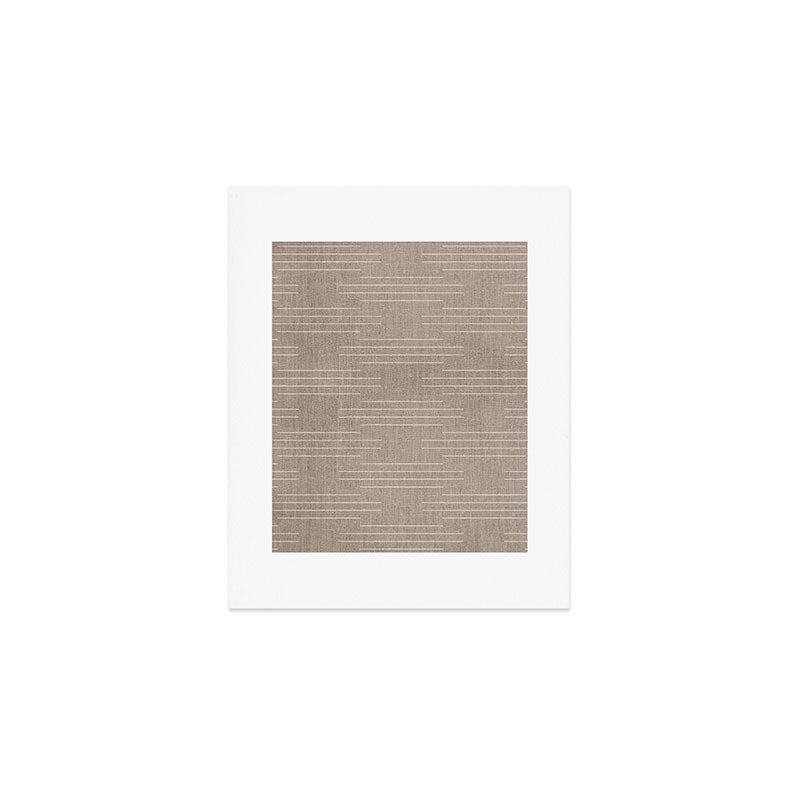 Minimalist, Boho, Line Art in Stone Beige Art Print Gallery Image 1
