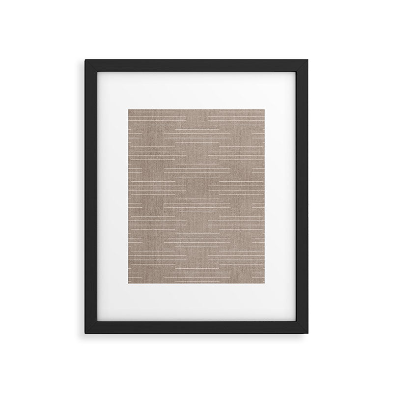 Minimalist, Boho, Line Art in Stone Beige Framed Art Print Gallery Image 6