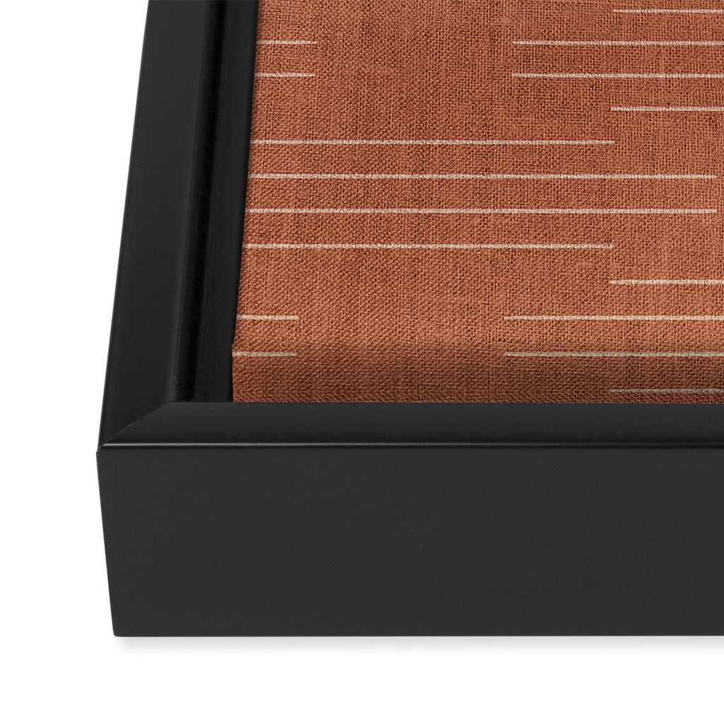 Minimalist, Boho, Line Art in Terracotta Framed Canvas Print Gallery Image 3