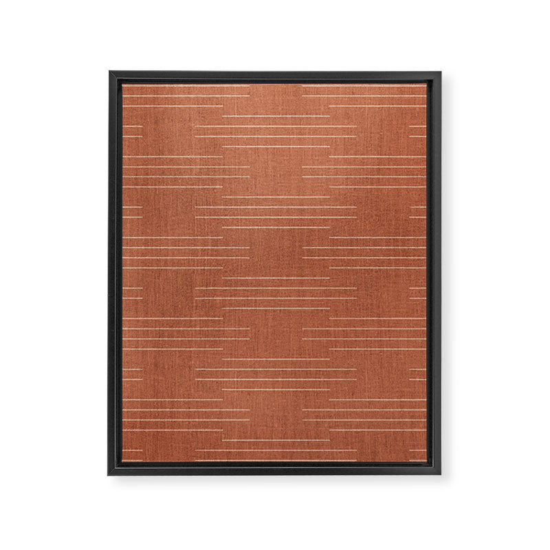 Minimalist, Boho, Line Art in Terracotta Framed Canvas Print Gallery Image 8
