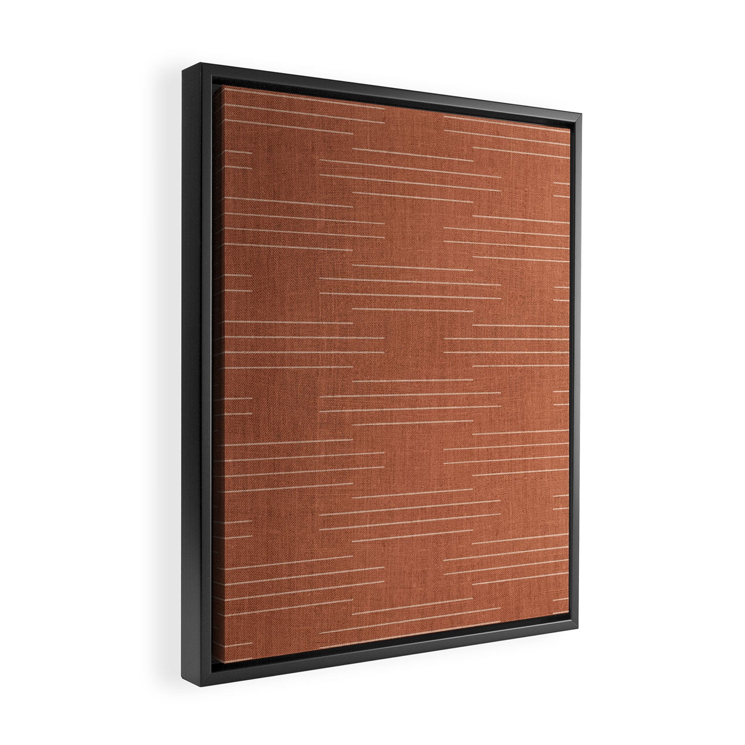 Minimalist, Boho, Line Art in Terracotta Framed Canvas Print Gallery Image 2