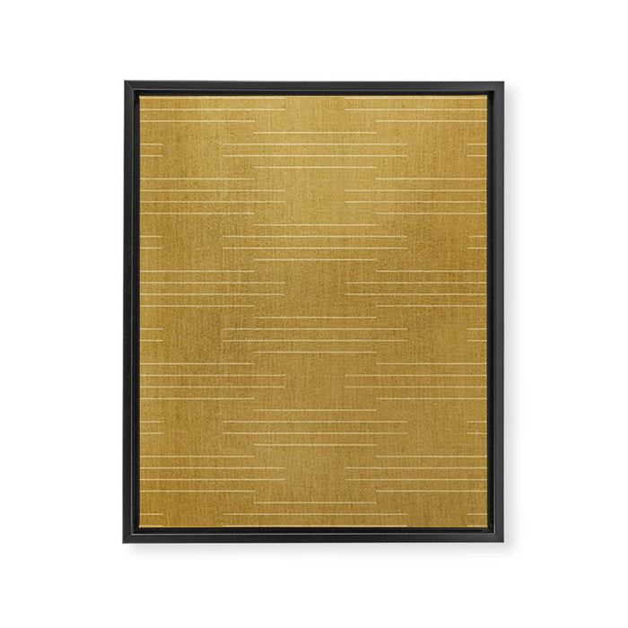Minimalist, Boho, Line Art in Yellow Framed Canvas Print Gallery Image 1