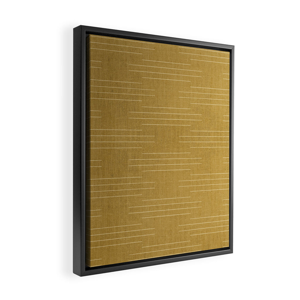 Minimalist, Boho, Line Art in Yellow Framed Canvas Print Gallery Image 2
