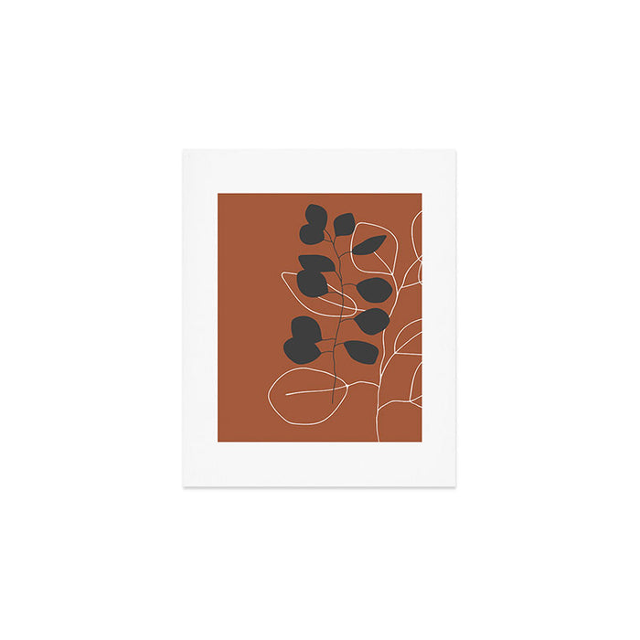 Minimalist Leaf Floral Art Print Gallery Image 1