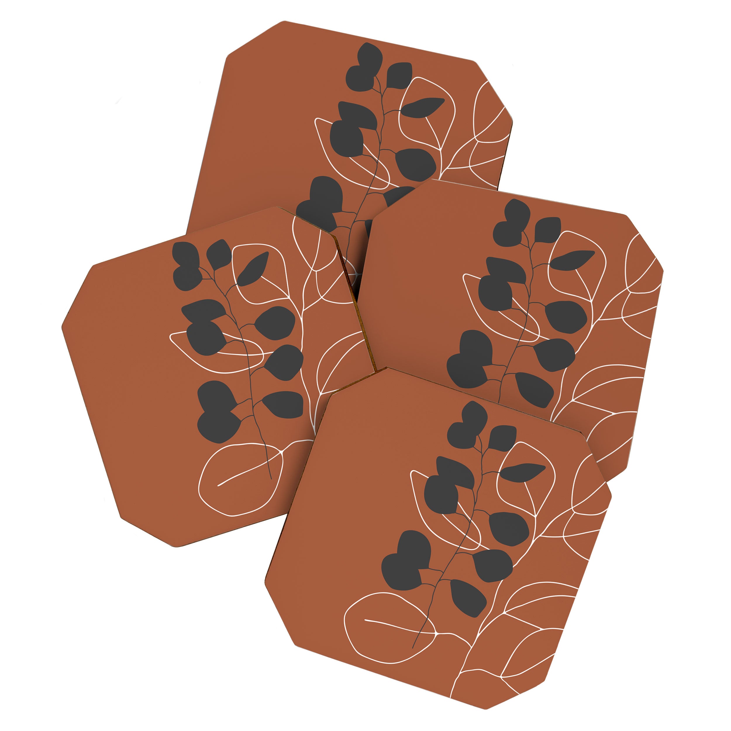 Minimalist Leaf Floral Coaster Gallery Image 1