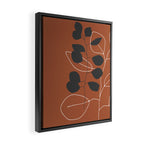 Minimalist Leaf Floral Framed Canvas Print Gallery Image 2