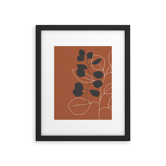 Minimalist Leaf Floral Framed Art Print Gallery Image 1