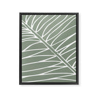 Minimalist, Tropical Leaf, Green, Boho Wall Art Framed Canvas Print Gallery Image 8