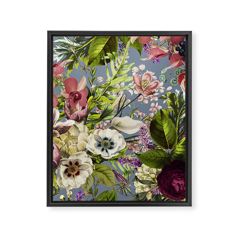 Modena Vintage Florals Framed Canvas Print Gallery Image 8