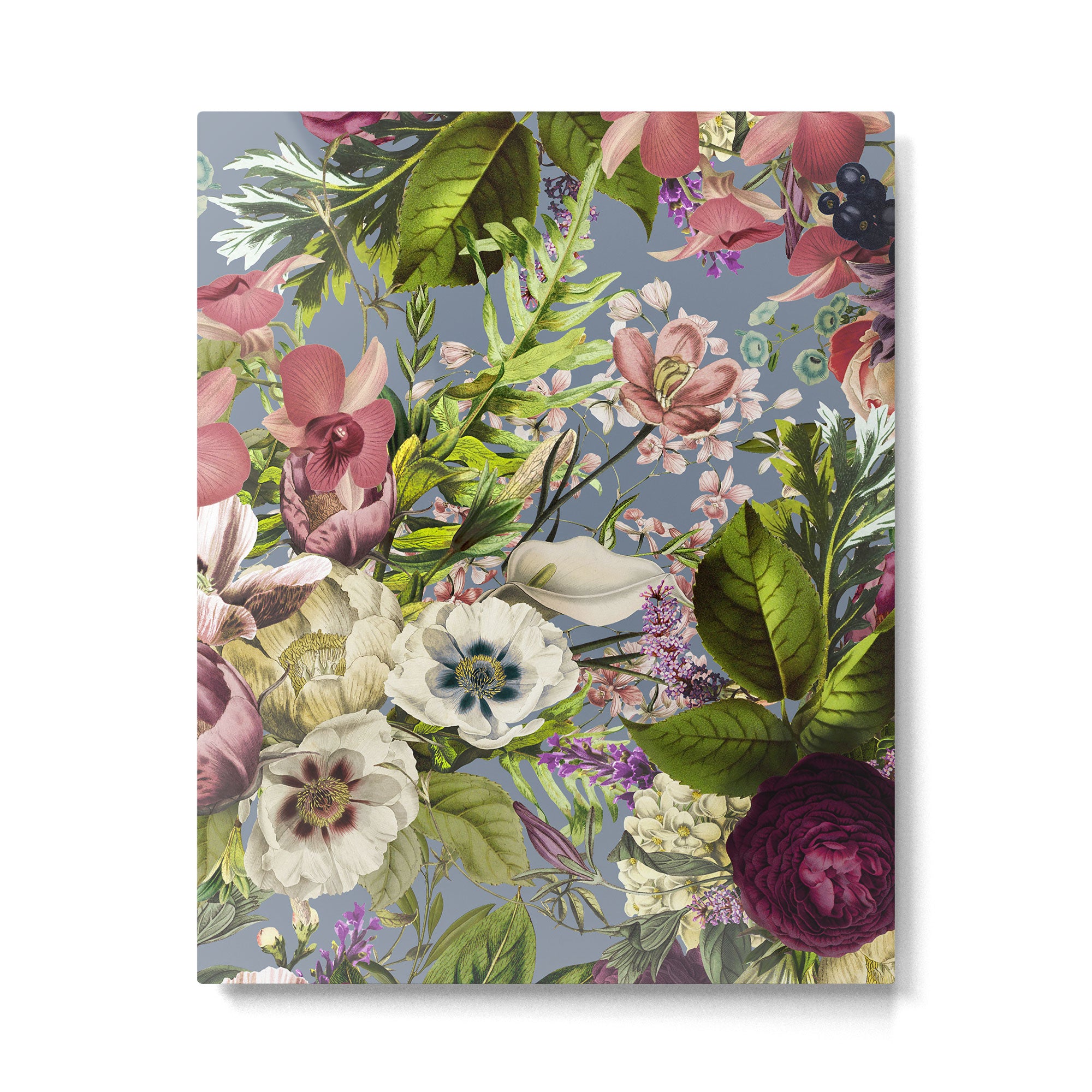 Modena Vintage Florals Metal Print Gallery Image 6