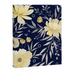 Modern, Boho, Floral Prints, Blue and Yellow Canvas Print Gallery Image 8