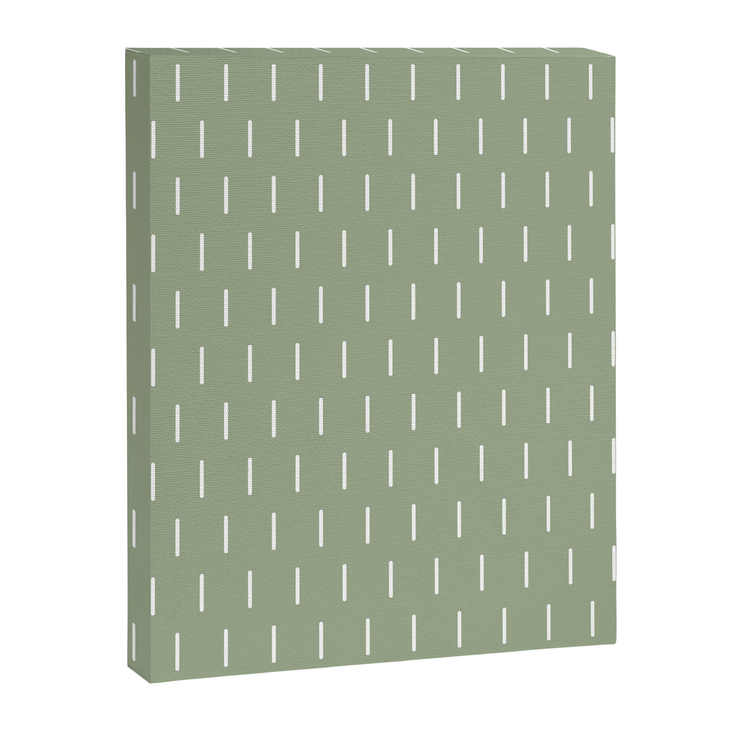 Modern Boho Minimal Pattern, Sage Green and White Canvas Print Gallery Image 8