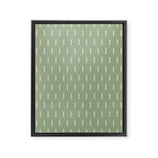 Modern Boho Minimal Pattern, Sage Green and White Framed Canvas Print Gallery Image 8