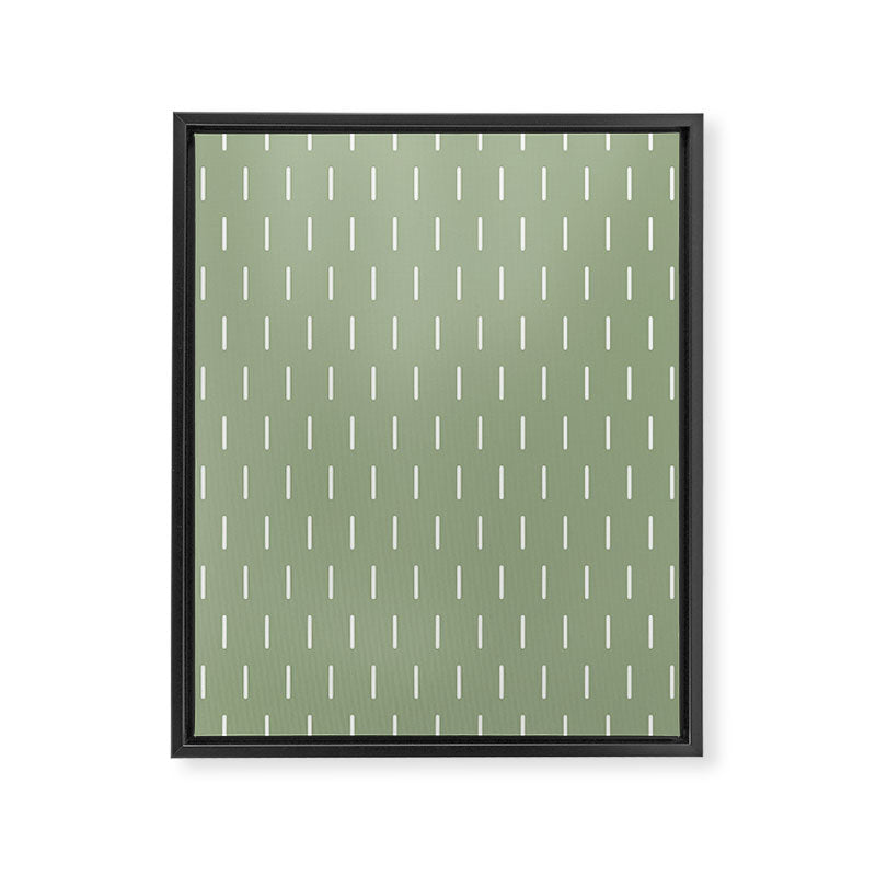 Modern Boho Minimal Pattern, Sage Green and White Framed Canvas Print Gallery Image 8