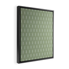 Modern Boho Minimal Pattern, Sage Green and White Framed Canvas Print Gallery Image 2