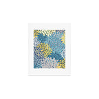 Modern, Floral Prints, Blue and Yellow Art Print Gallery Image 1