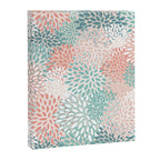 Modern Floral Prints, Coral Teal and Green Canvas Print Gallery Image 8