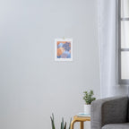 Modern, Floral Prints, Orange and Blue Art Print Gallery Image 3