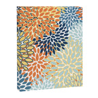 Modern, Floral Prints, Orange, Blue, Yellow Canvas Print Gallery Image 8