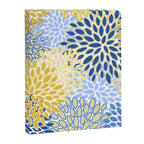 Modern, Floral Prints, Summer, Yellow and Blue Canvas Print Gallery Image 8