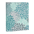 Modern, Floral Prints, Teal and Gray Canvas Print Gallery Image 8