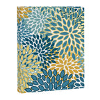 Modern Floral Prints, Teal and Yellow Canvas Print Gallery Image 8