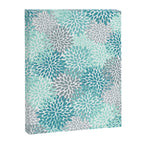Modern Floral Prints, Teal, Turquoise and Gray Canvas Print Gallery Image 8