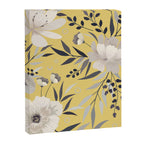 Modern, Floral Prints, Yellow and Gray Canvas Print Gallery Image 8