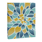 Modern, Floral Prints, Yellow, Blue and Teal Canvas Print Gallery Image 8