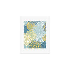 Modern Floral Yellow And Teal  Art Print Gallery Image 1