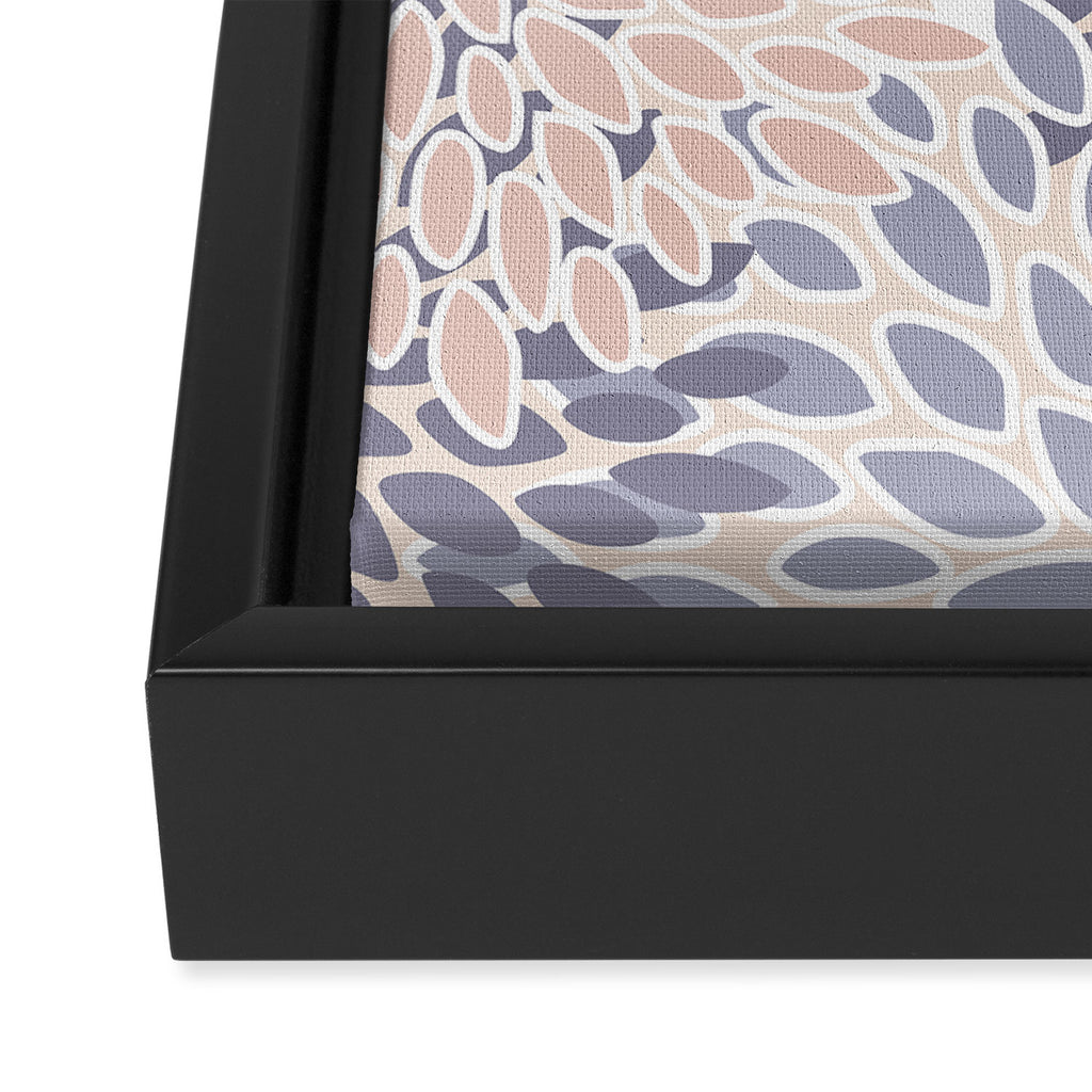  Modern Flowers Print, Coral, Pink and Purple Framed Canvas Print Gallery Image 3