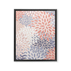  Modern Flowers Print, Coral, Pink and Purple Framed Canvas Print Gallery Image 8