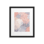  Modern Flowers Print, Coral, Pink and Purple Framed Art Print Gallery Image 6